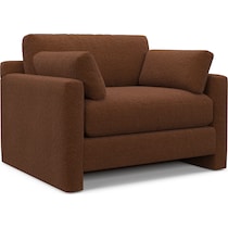 forbes dark brown chair and a half   