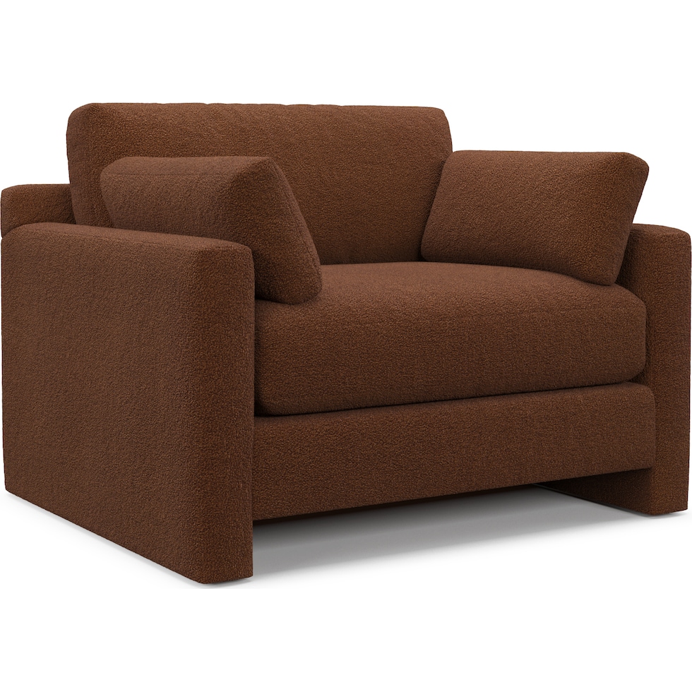 forbes dark brown chair and a half   