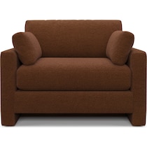 forbes dark brown chair and a half   