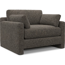 forbes dark brown chair and a half   