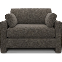 forbes dark brown chair and a half   