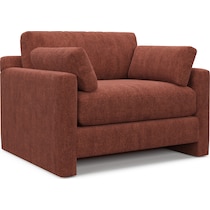 forbes red chair and a half   