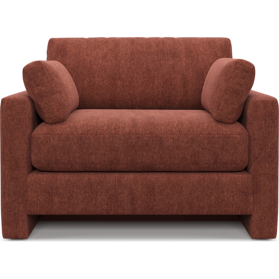 forbes red chair and a half   