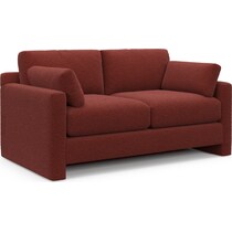 forbes red loveseat   