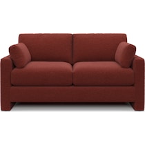 forbes red loveseat   