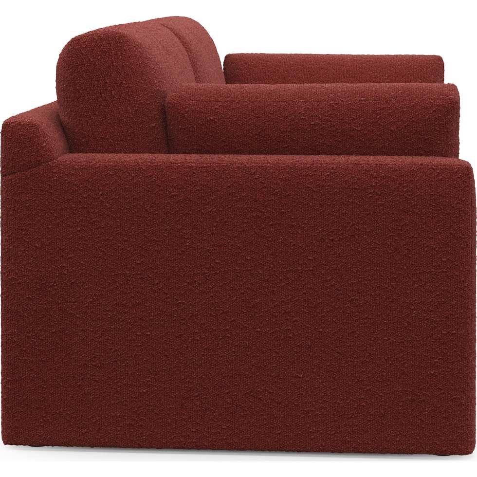 forbes red loveseat   