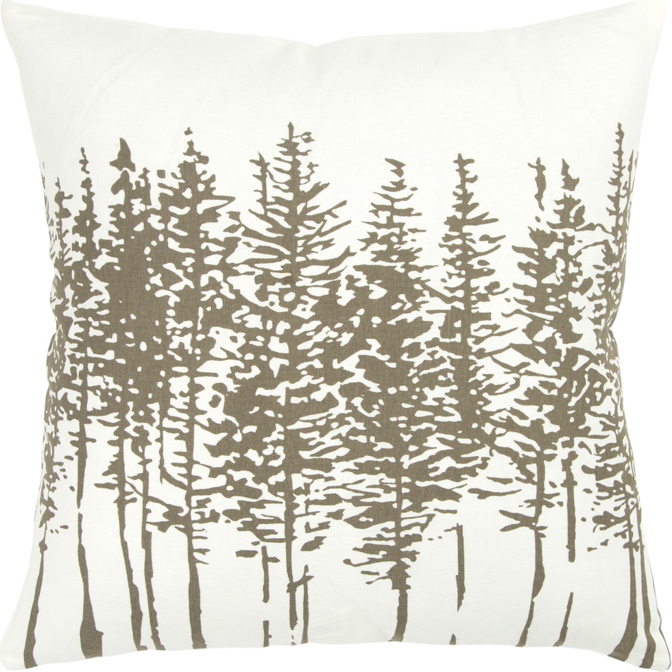 forrest white accent pillow   