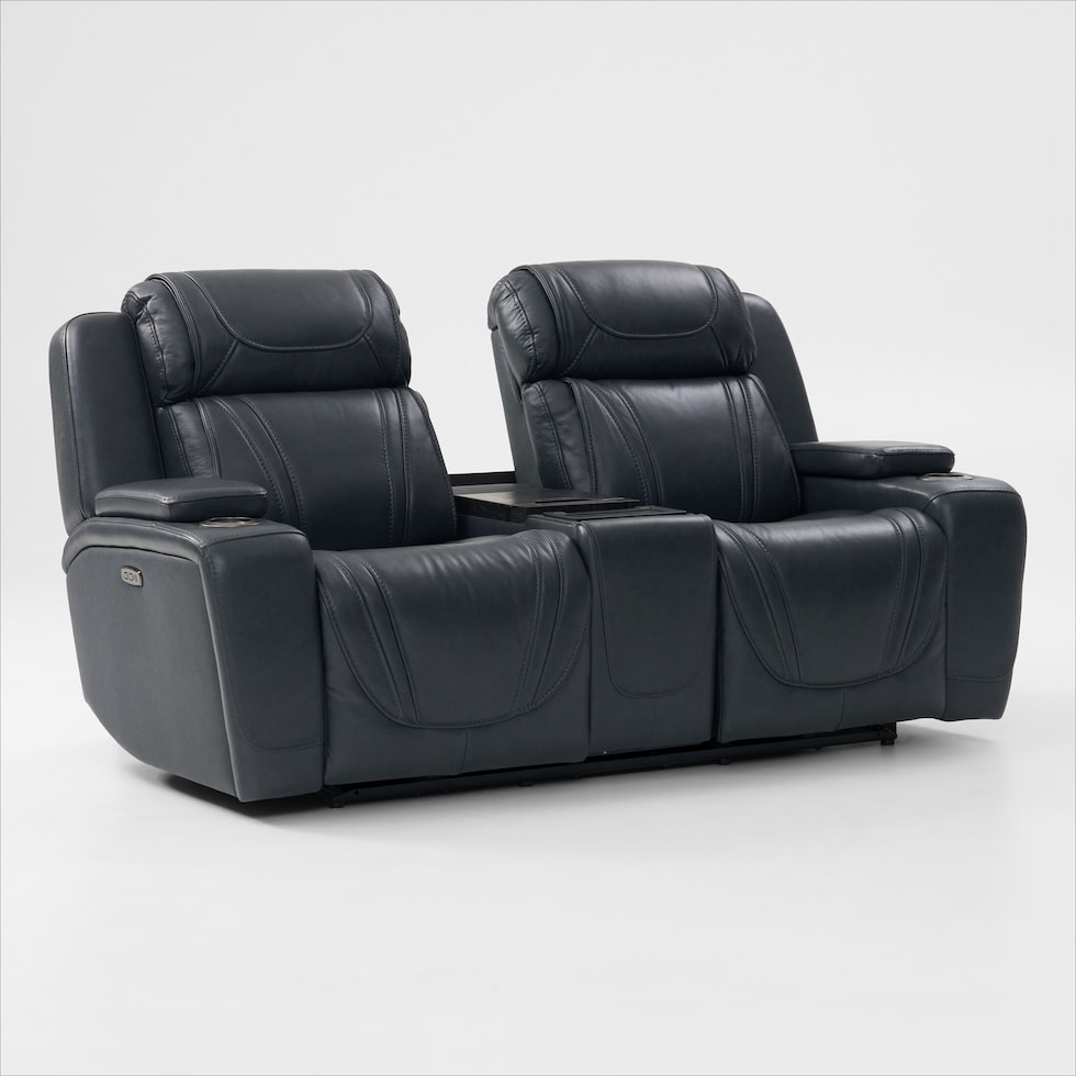 forte blue  pc power reclining living room   
