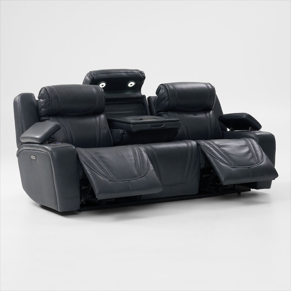 forte blue  pc power reclining living room   
