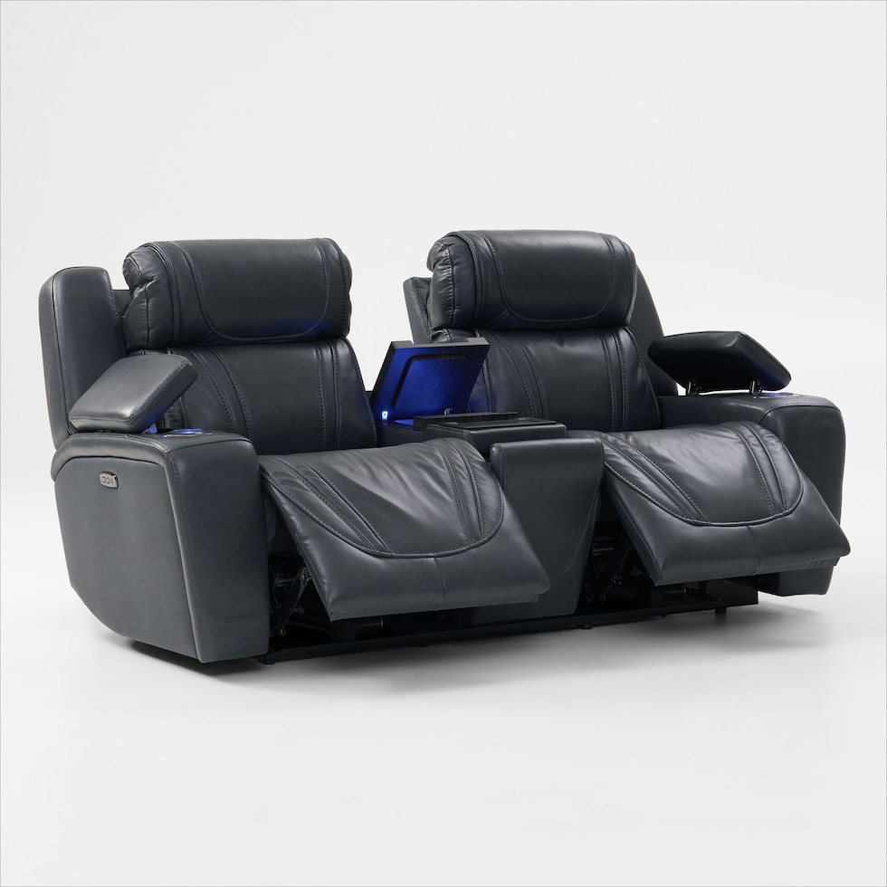 forte blue  pc power reclining living room   