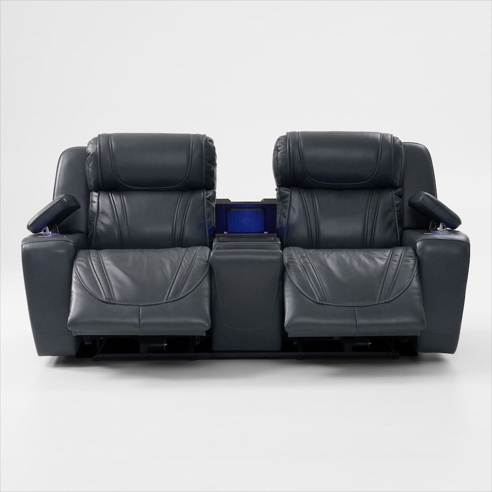 forte blue  pc power reclining living room   