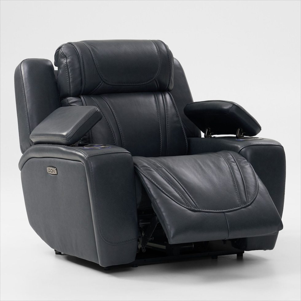 forte blue  pc power reclining living room   
