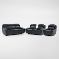 forte blue  pc power reclining living room   