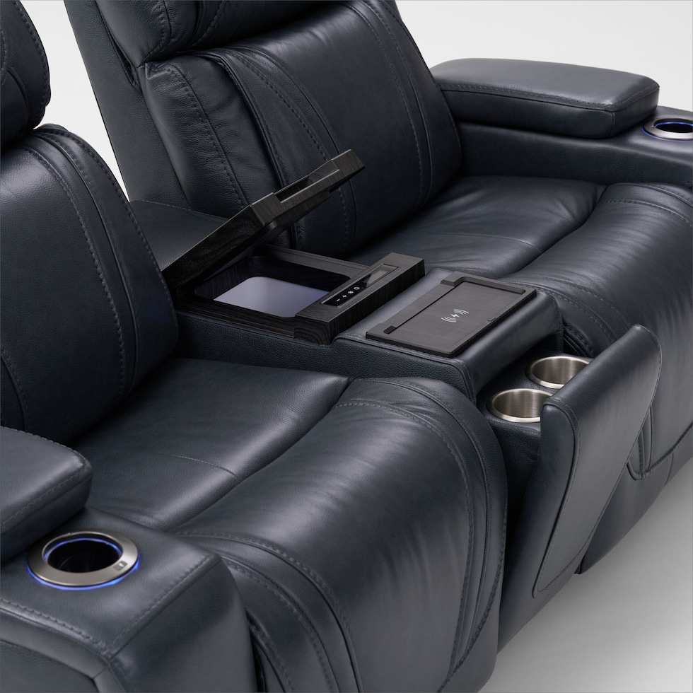forte blue  pc power reclining living room   