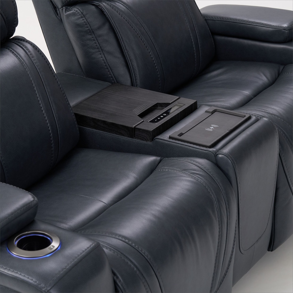 forte blue  pc power reclining living room   