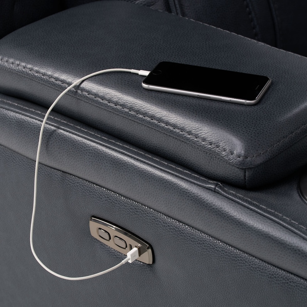forte blue power recliner   