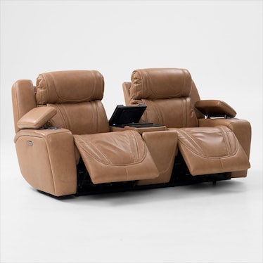 Forte Dual-Power Reclining Loveseat with Cooling Console