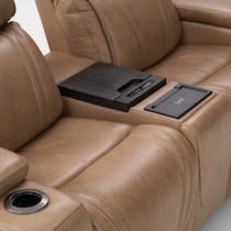 forte neutral power reclining loveseat   