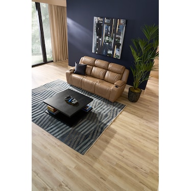 Forte Dual-Power Reclining Sofa - Sand