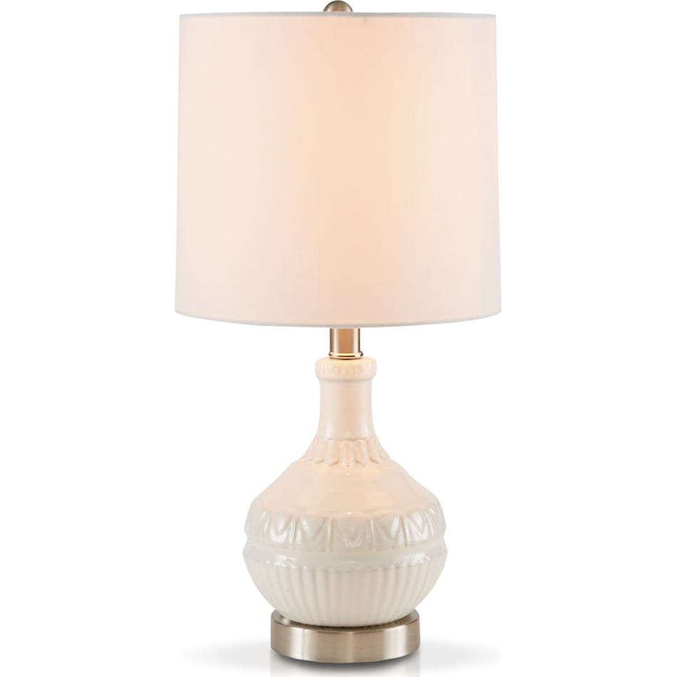 fortuna white table lamp   