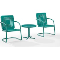 foster blue outdoor chair set   