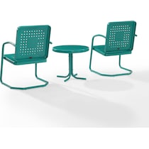 foster blue outdoor chair set   