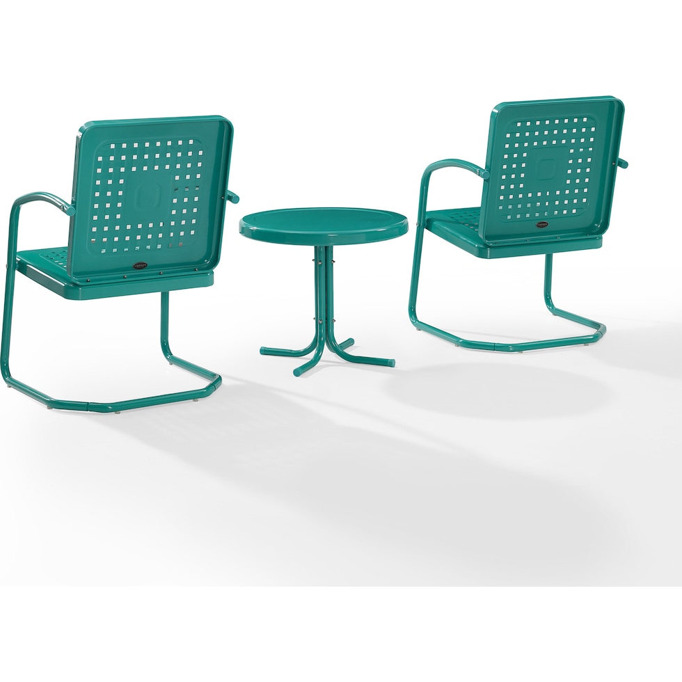 foster blue outdoor chair set   