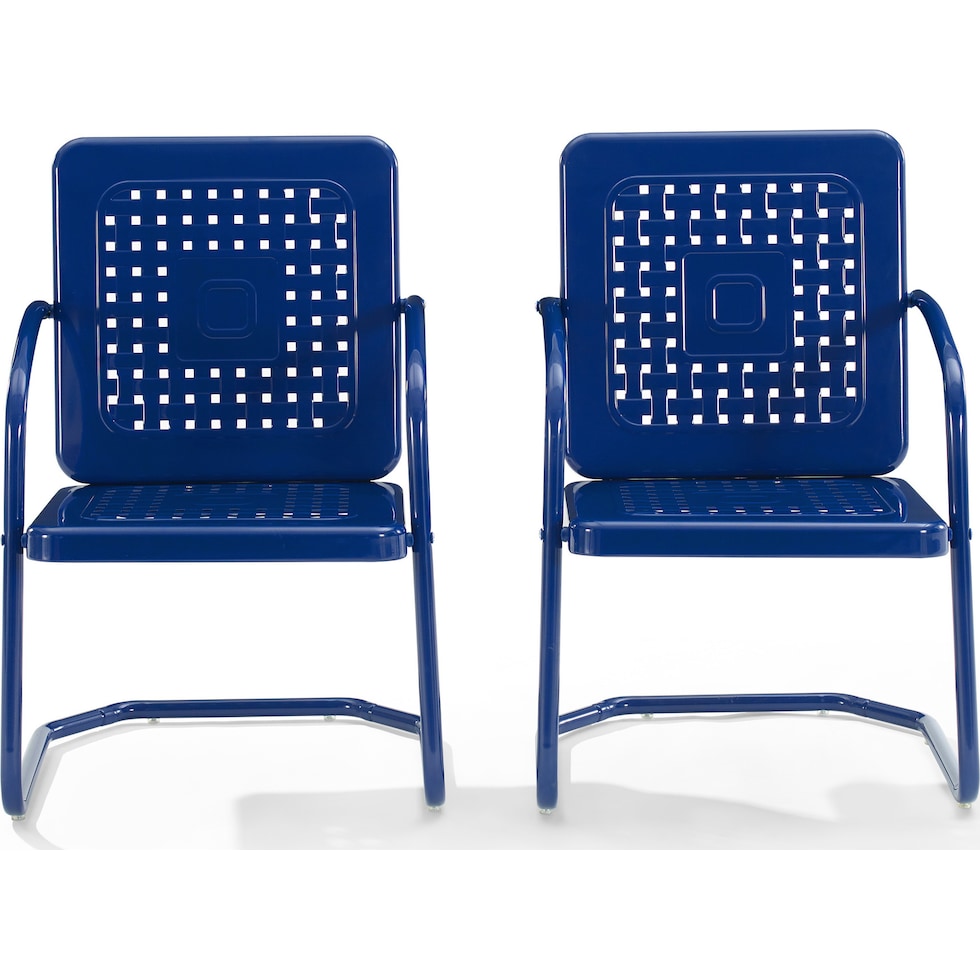 foster blue outdoor chair set   