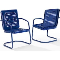 foster blue outdoor chair set   