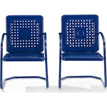 foster blue outdoor chair set   