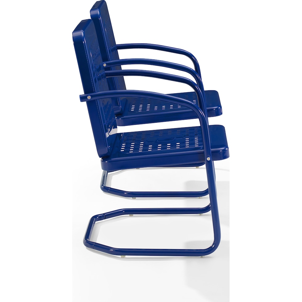 foster blue outdoor chair set   