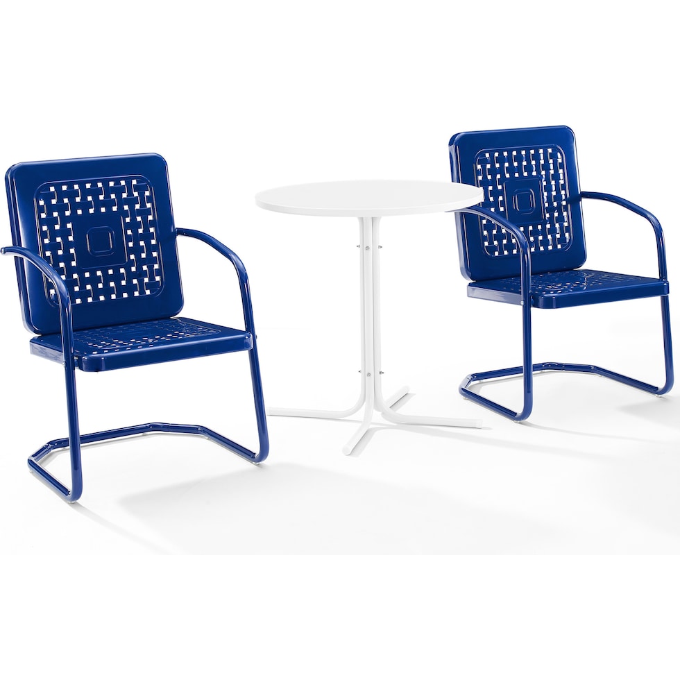 foster blue outdoor dinette   