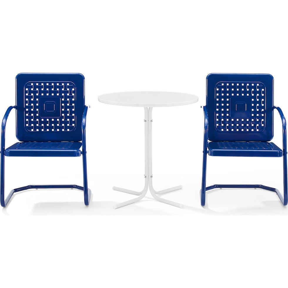 foster blue outdoor dinette   