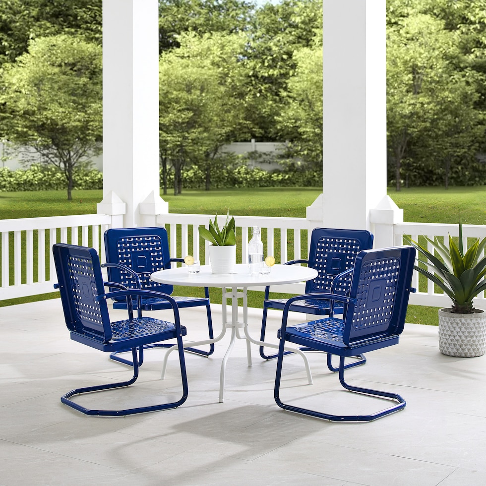 foster blue outdoor dinette   