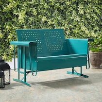 foster blue outdoor loveseat   