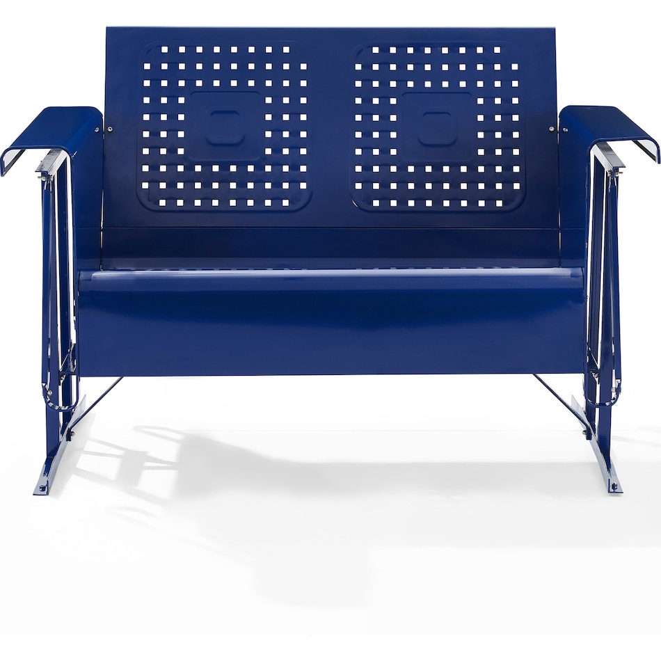 foster blue outdoor loveseat   