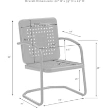 foster red outdoor chair set   
