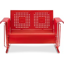 foster red outdoor loveseat   