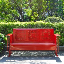 foster red outdoor sofa   