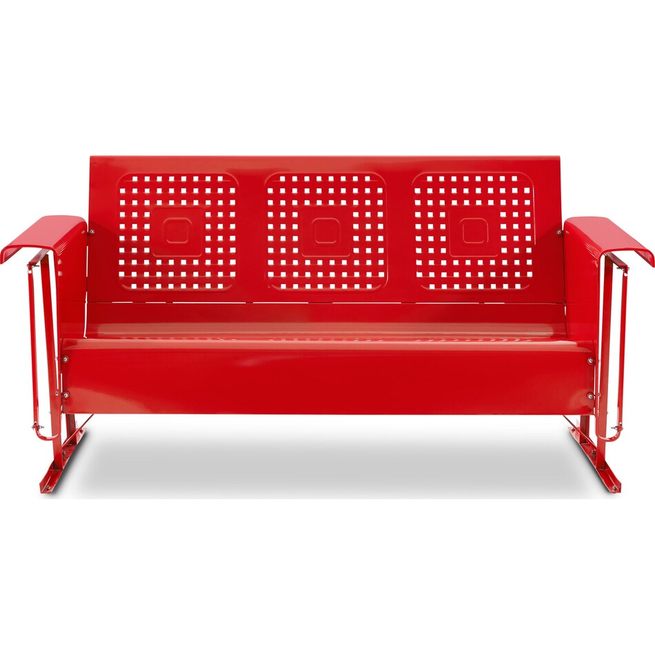 foster red outdoor sofa   