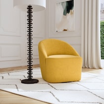 foster yellow accent chair   