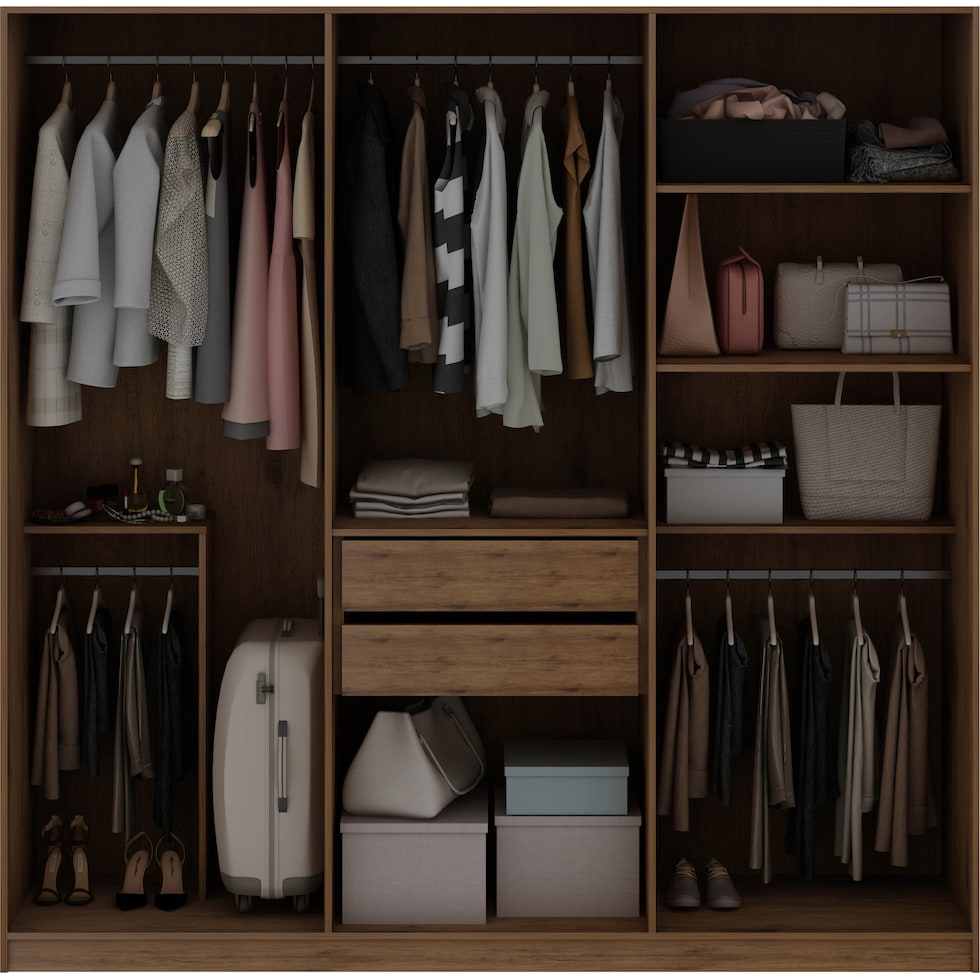 francis light brown wardrobe   