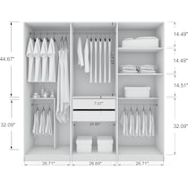 francis white wardrobe   