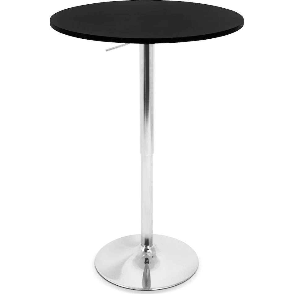 frankie black adjustable bar table   