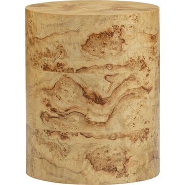 Franny Burl Drum Side Table