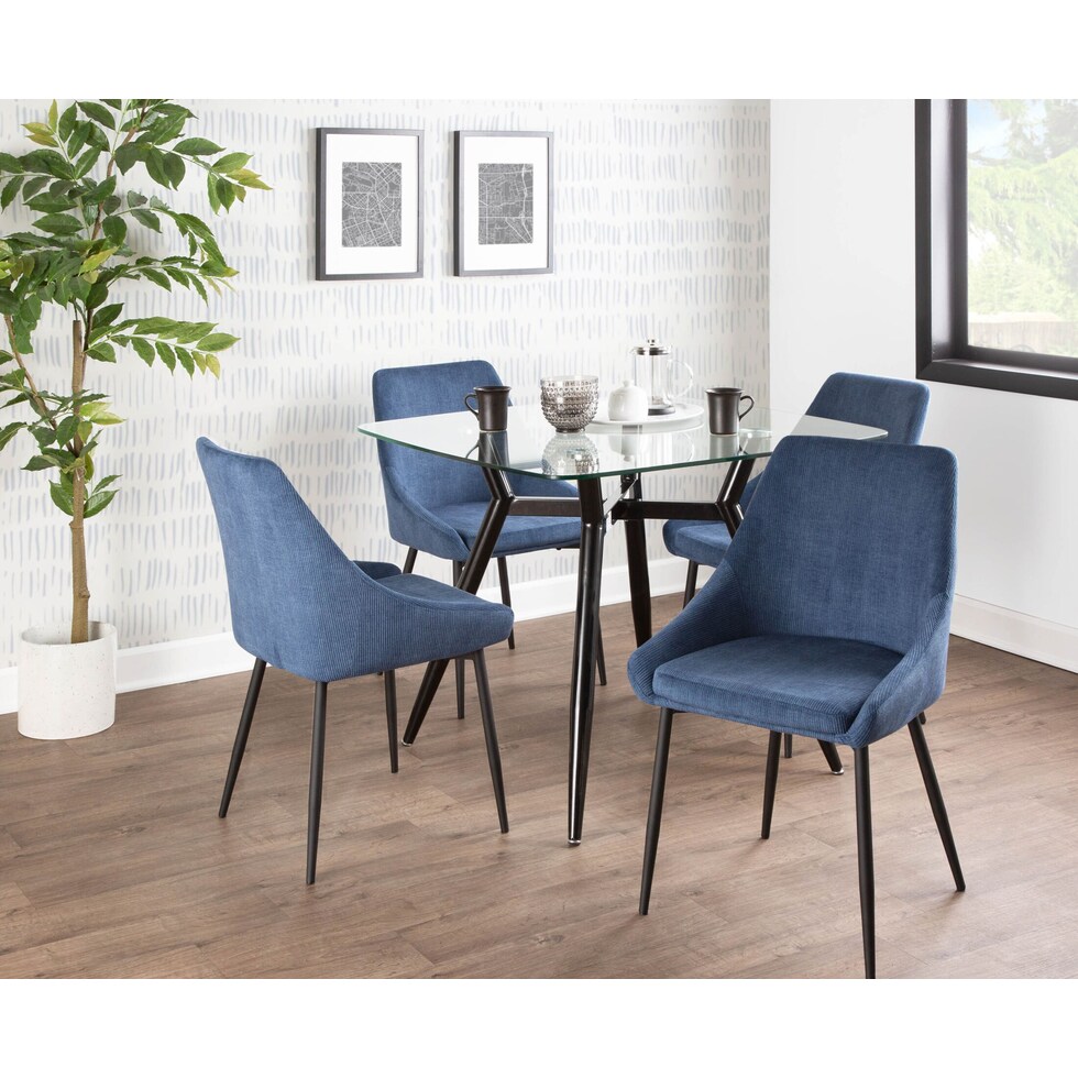 fraser blue dining chair   
