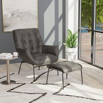 frazier gray accent chair   