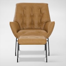 frazier light brown accent chair   