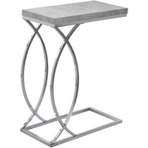 freda gray chrome chairside table   