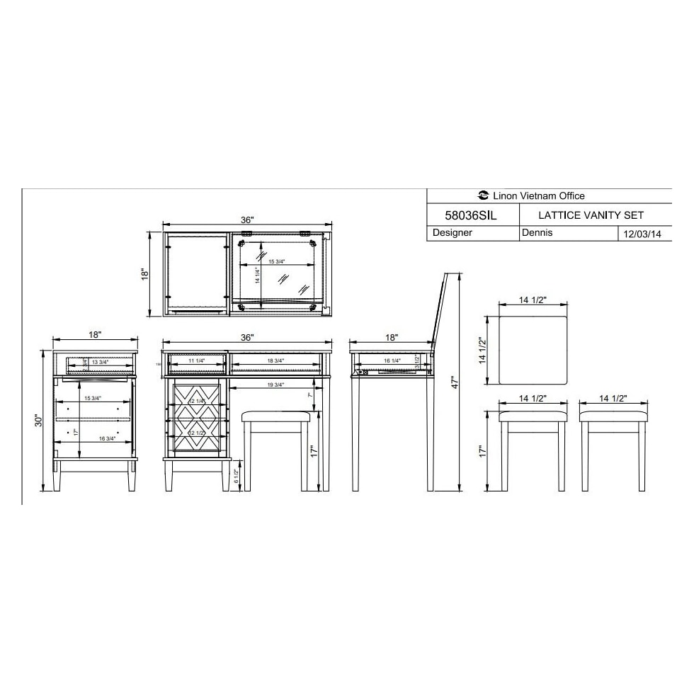 frederica dimension schematic   